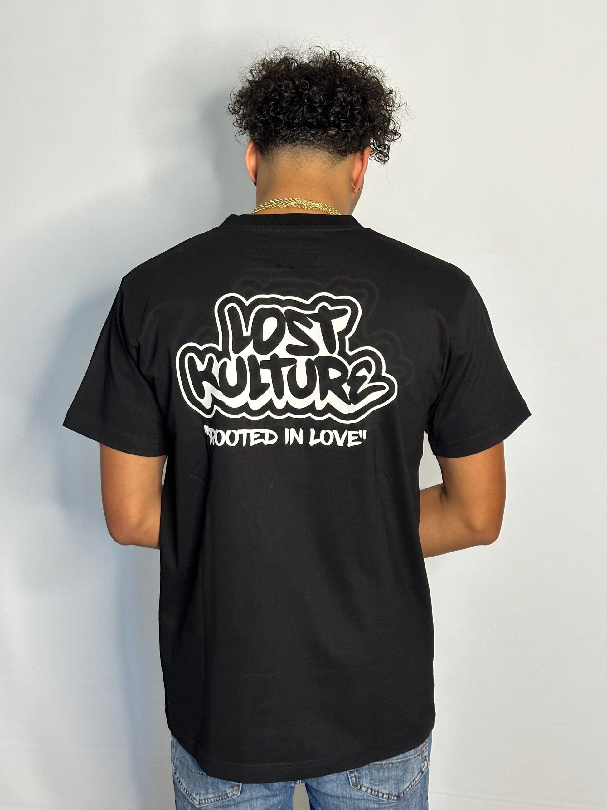 Men wearing Rooted in Love T-Shirt a product from lost kulture the best clothing store, best men clothing brands best clothing for men clothing stores online clothing