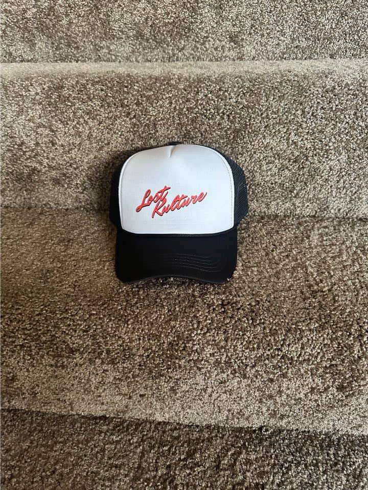 Lost Kulture White & Black Trucker Hat