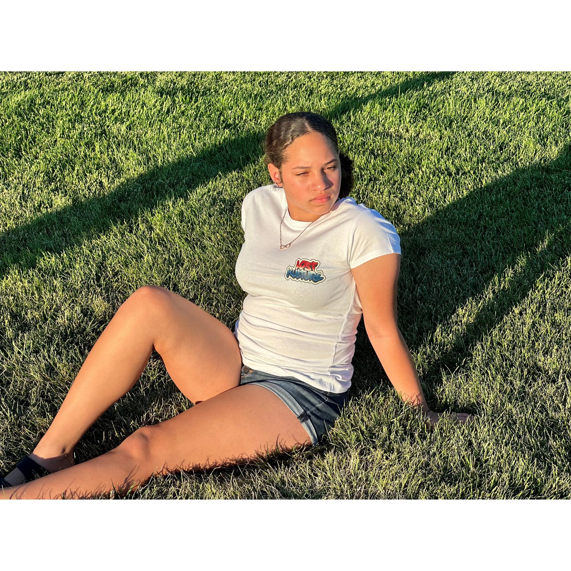 woman wearing Lost Kulture Ladies T-Shirt - best clothing stores online clothing store for women clothing stores online