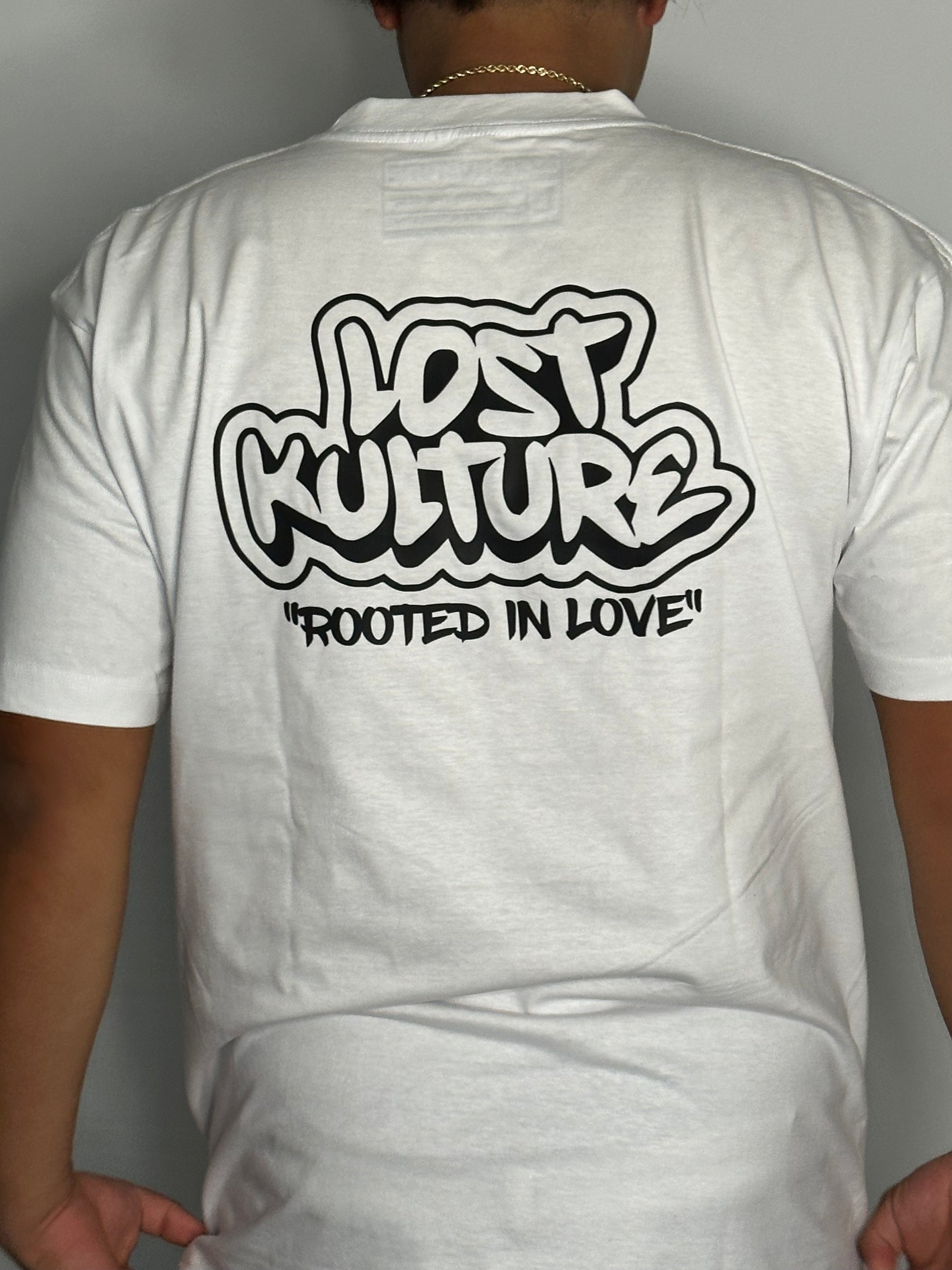 vMen wearing Rooted in Love T-Shirt a product from lost kulture the best clothing store, best men clothing brands best clothing for men clothing stores online clothing